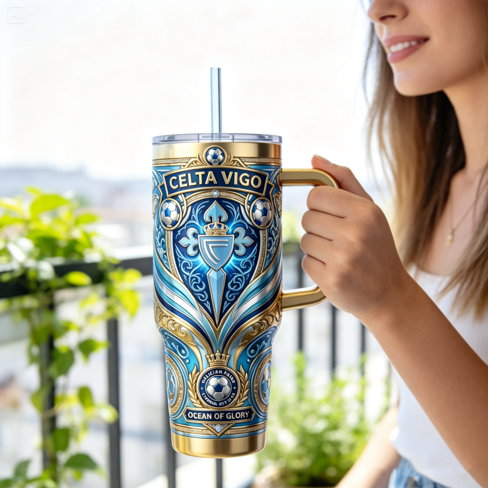 CEL 40oz Tumbler With Handle PDL