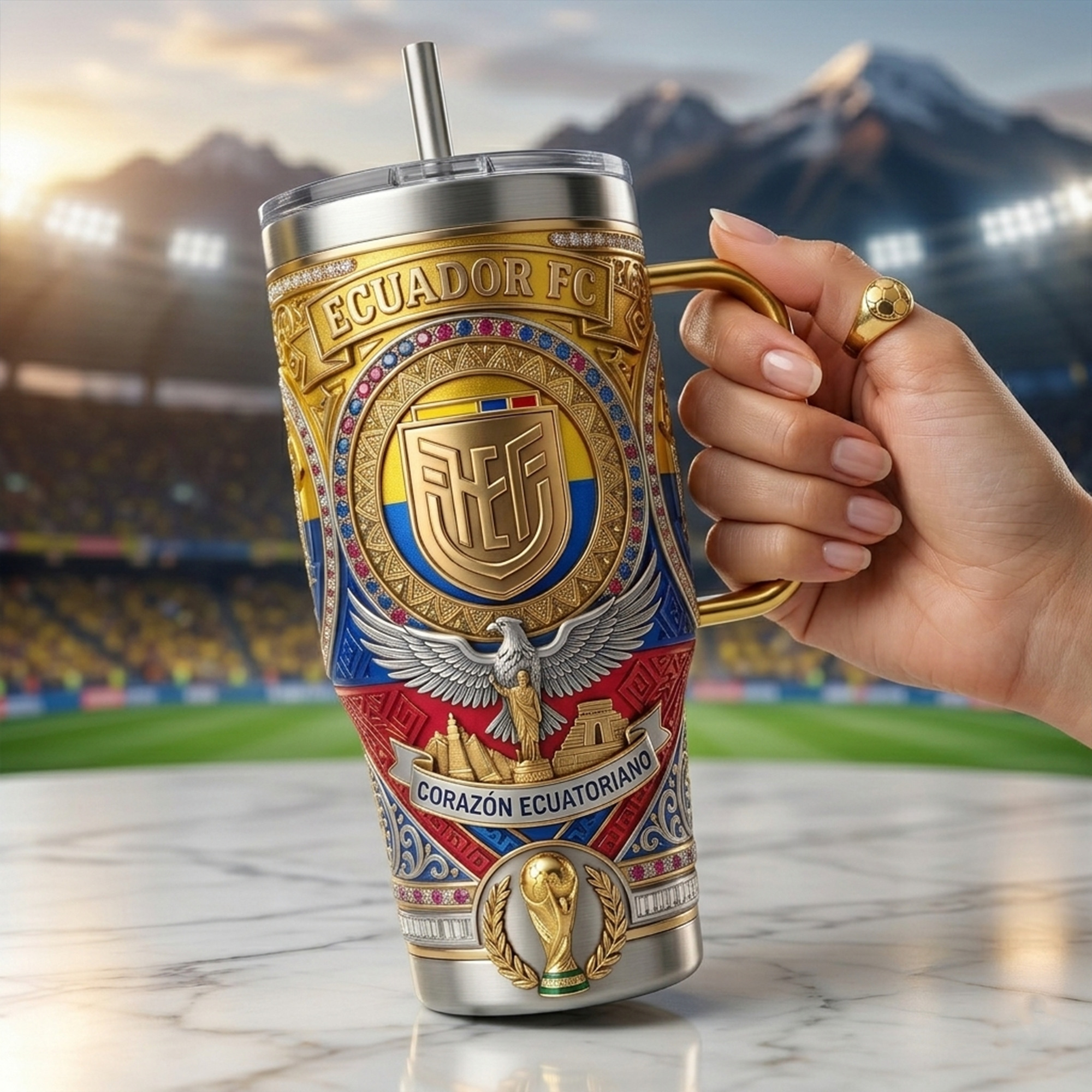 ECDF 40oz Tumbler With Handle LNTH