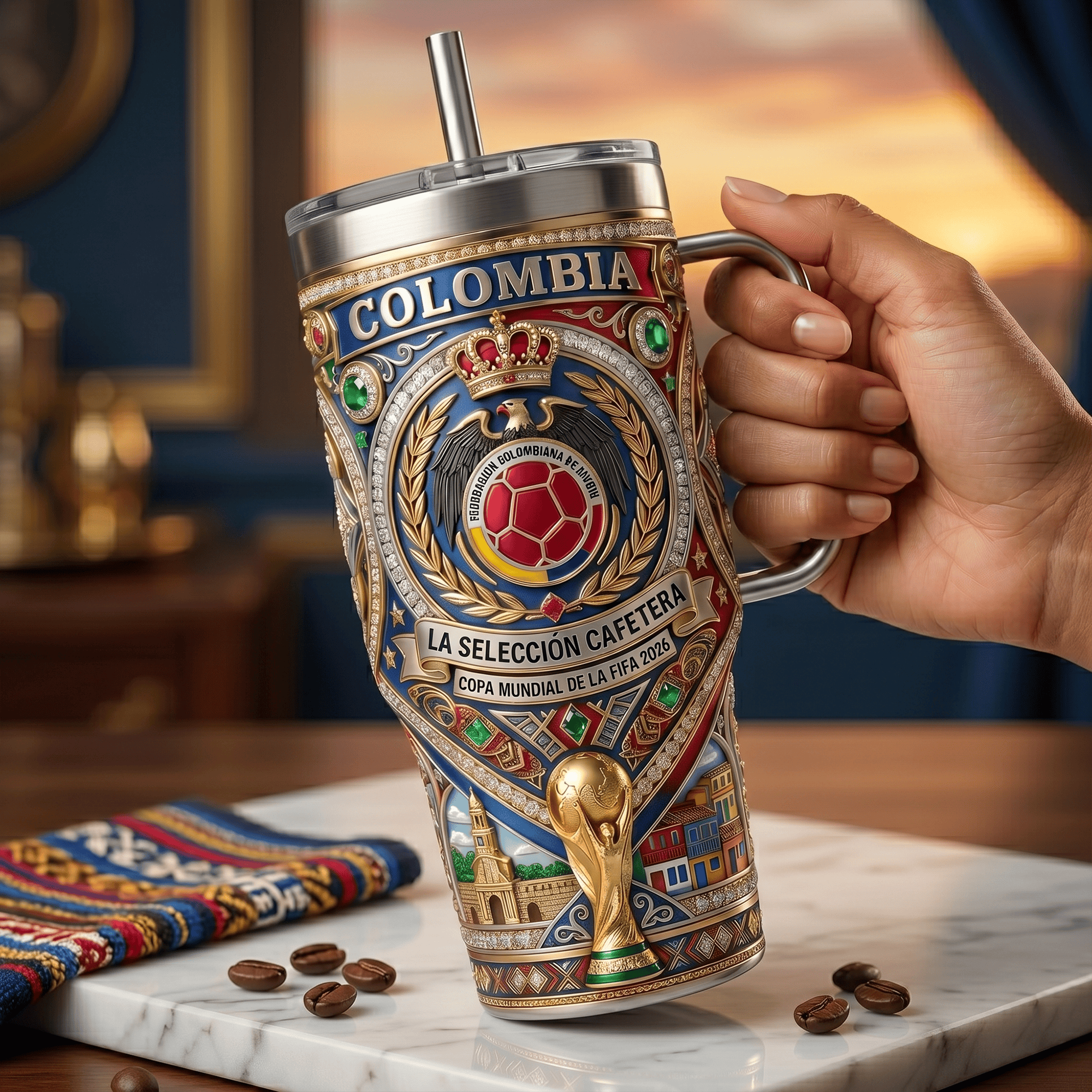 CLOM 40oz Tumbler With Handle LNTH